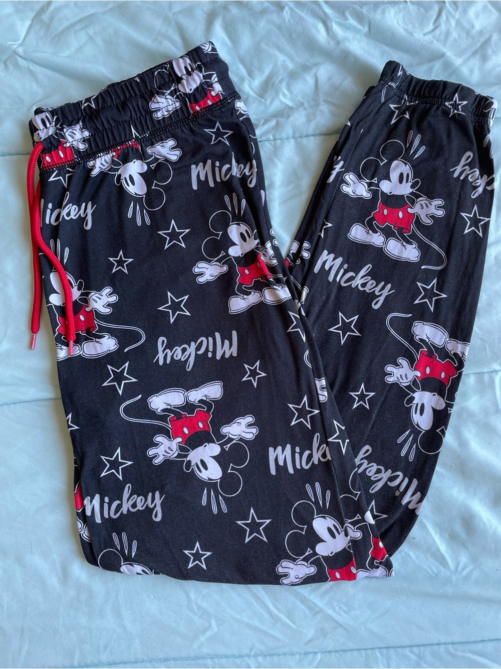✨ Disney Mickey Mouse Pajama Joggers Small LIKE NEW! ❤️🖤